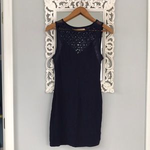 Navy blue tight mini dress